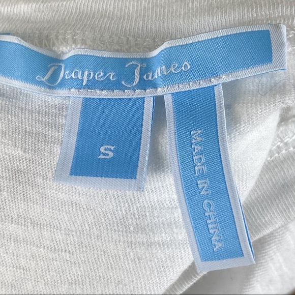 Draper James V-Neck T Shirt White - Picture 2 of 8
